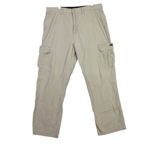 VINTAGE Quiksilver Pants Men 36 (36x31) Khaki Cargo Baggy Skater Y2K